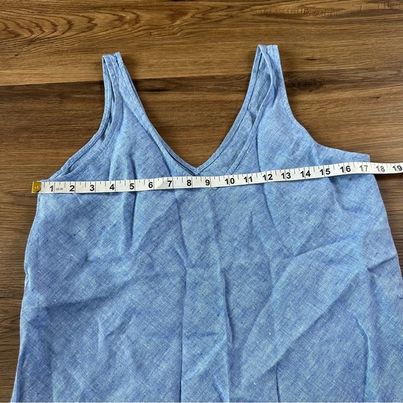 Lilly Pulitzer Florin Tank Top Blue Linen Coastal Beach Resort Nautical Women XS - Picture 6 of 7